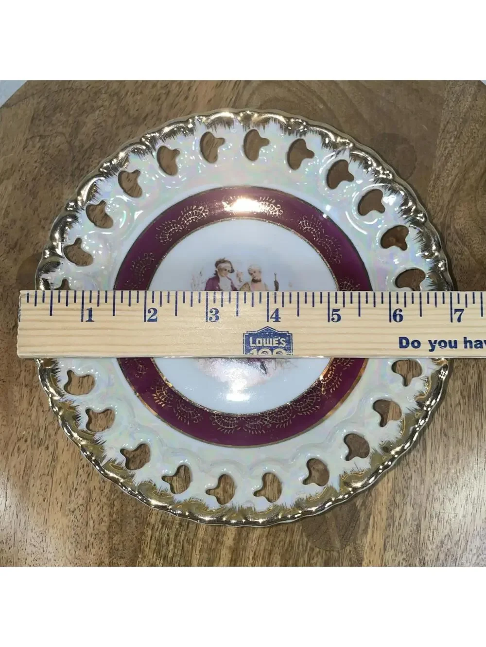 Vintage Cosmos Japan 4-piece 5” Porcelain Saucer & 7” Plate Victorian Gold Set